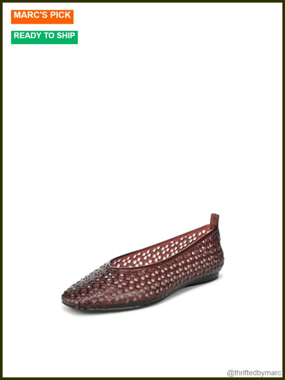 Jelly Ballet Flats with Square Toe & Cut-Out Details